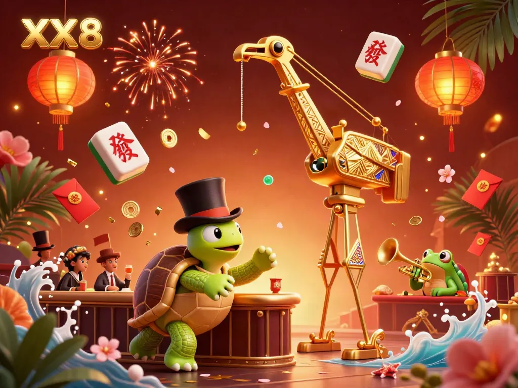 Experience the thrill of XX 8's games with vibrant casino-themed characters and elements.