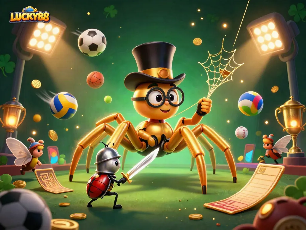 Experience exciting wins with LUCKY88 at a vibrant casino, featuring unique 3D characters and action-packed scenes.