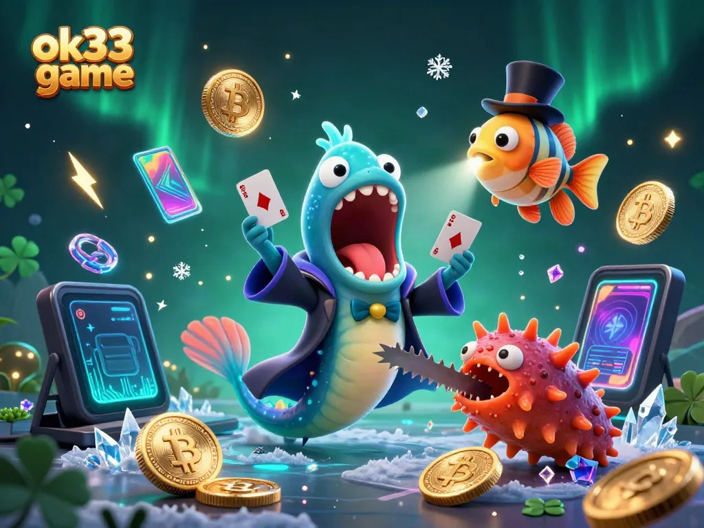 Engage in the thrilling ok33 game experience with vibrant 3D characters and crypto elements.