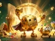 Experience the thrill of nk888 with a golden dice golem and vibrant casino graphics.