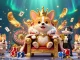 Experience thrilling moments at LU88 with corgis, golden cards, and dynamic casino elements.
