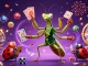 Link vào xo88 showcases a vibrant casino scene with colorful lottery balls and festive characters.